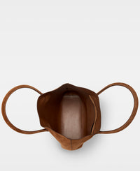 ELSA plain tote - Suede Cognac