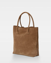 ELSA plain tote - Suede Tan