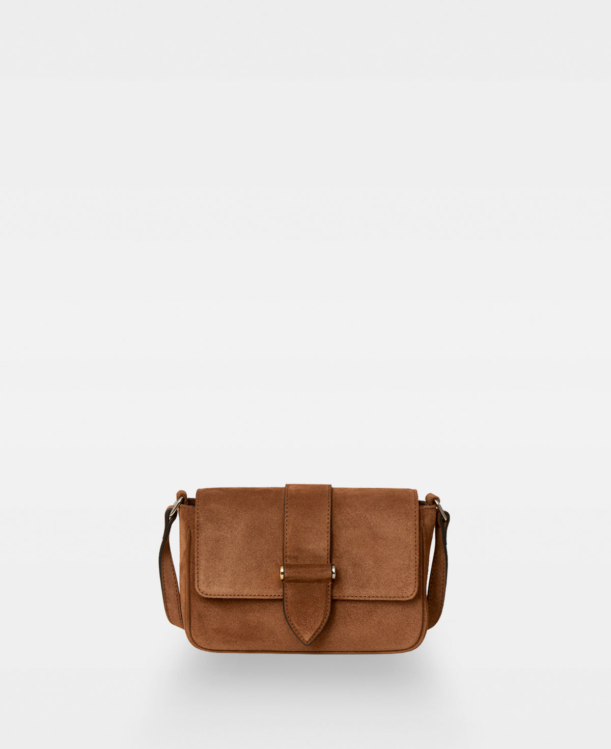 APRIL small crossbody bag - Suede Cognac
