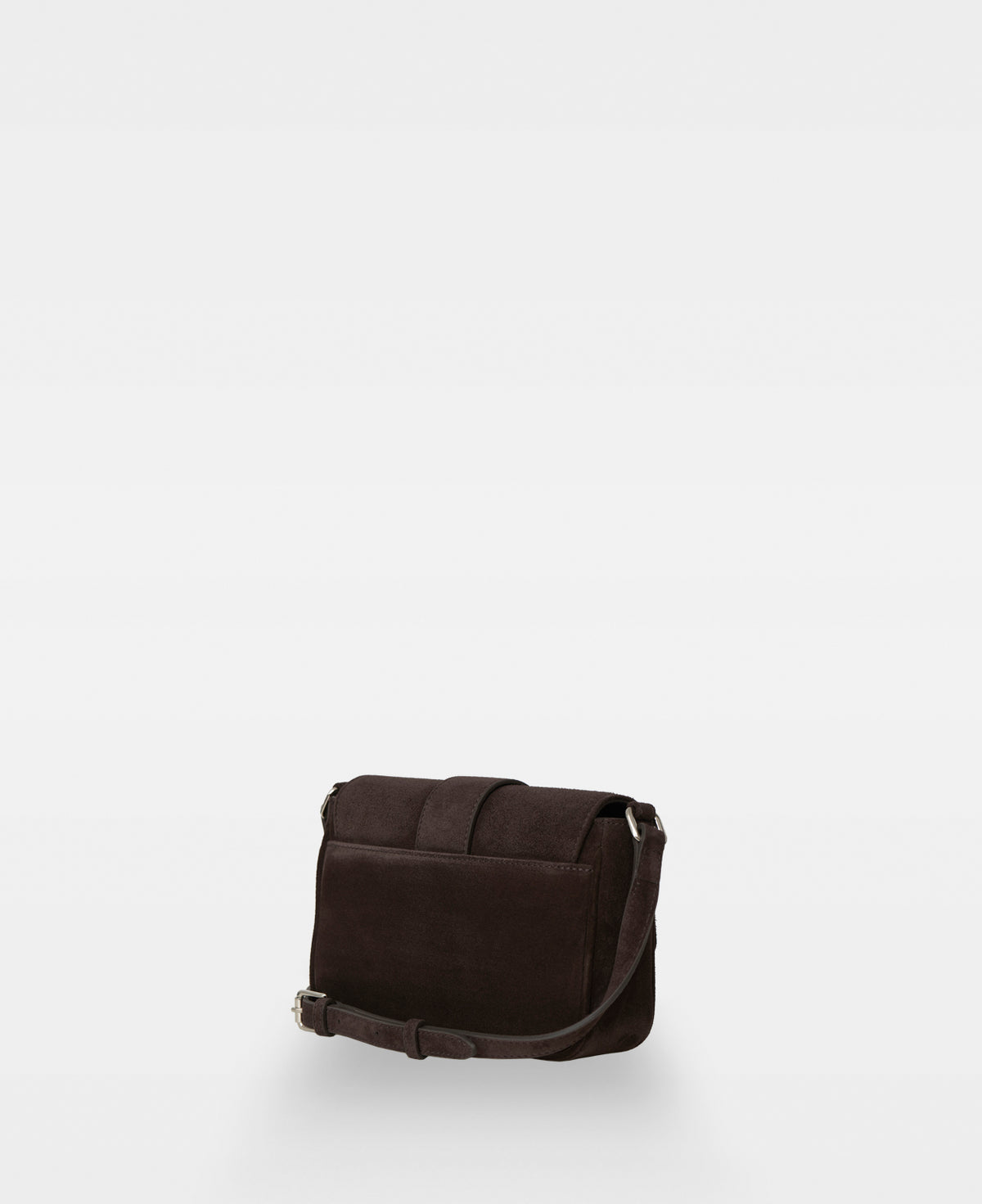 APRIL small crossbody bag - Suede Dark Brown