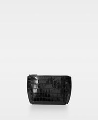 TALLI small makeup bag - Croco Black