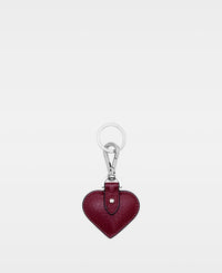 SMALL HEART key ring - Bordeaux