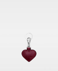 SMALL HEART key ring - Bordeaux