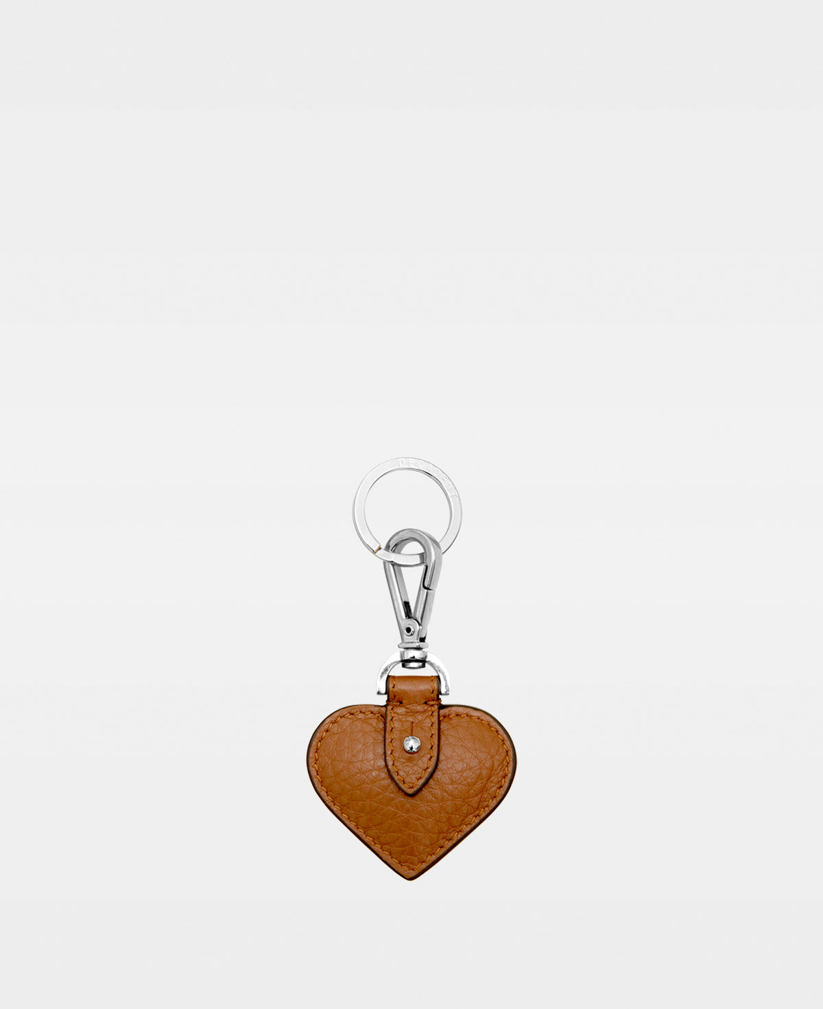 SMALL HEART key ring - Cognac