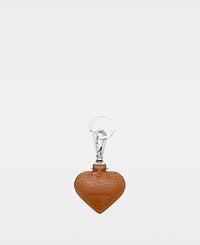SMALL HEART key ring - Cognac
