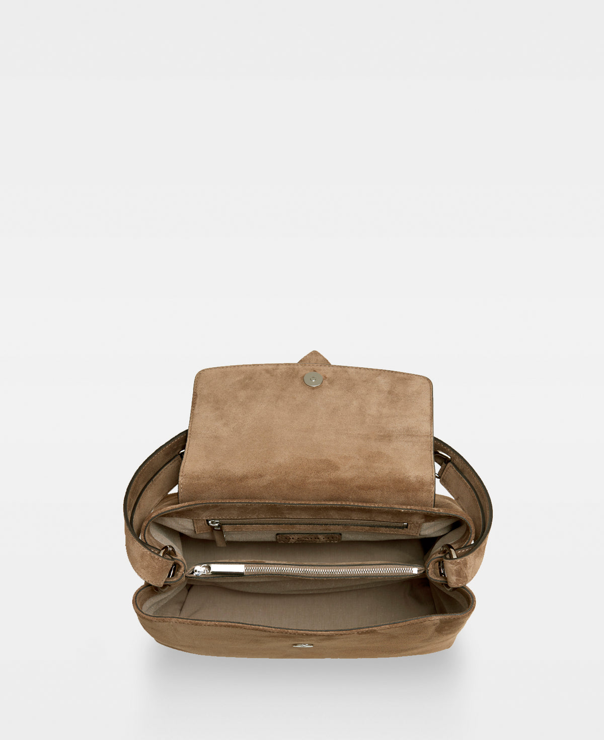 CATHY shoulder bag - Suede Tan