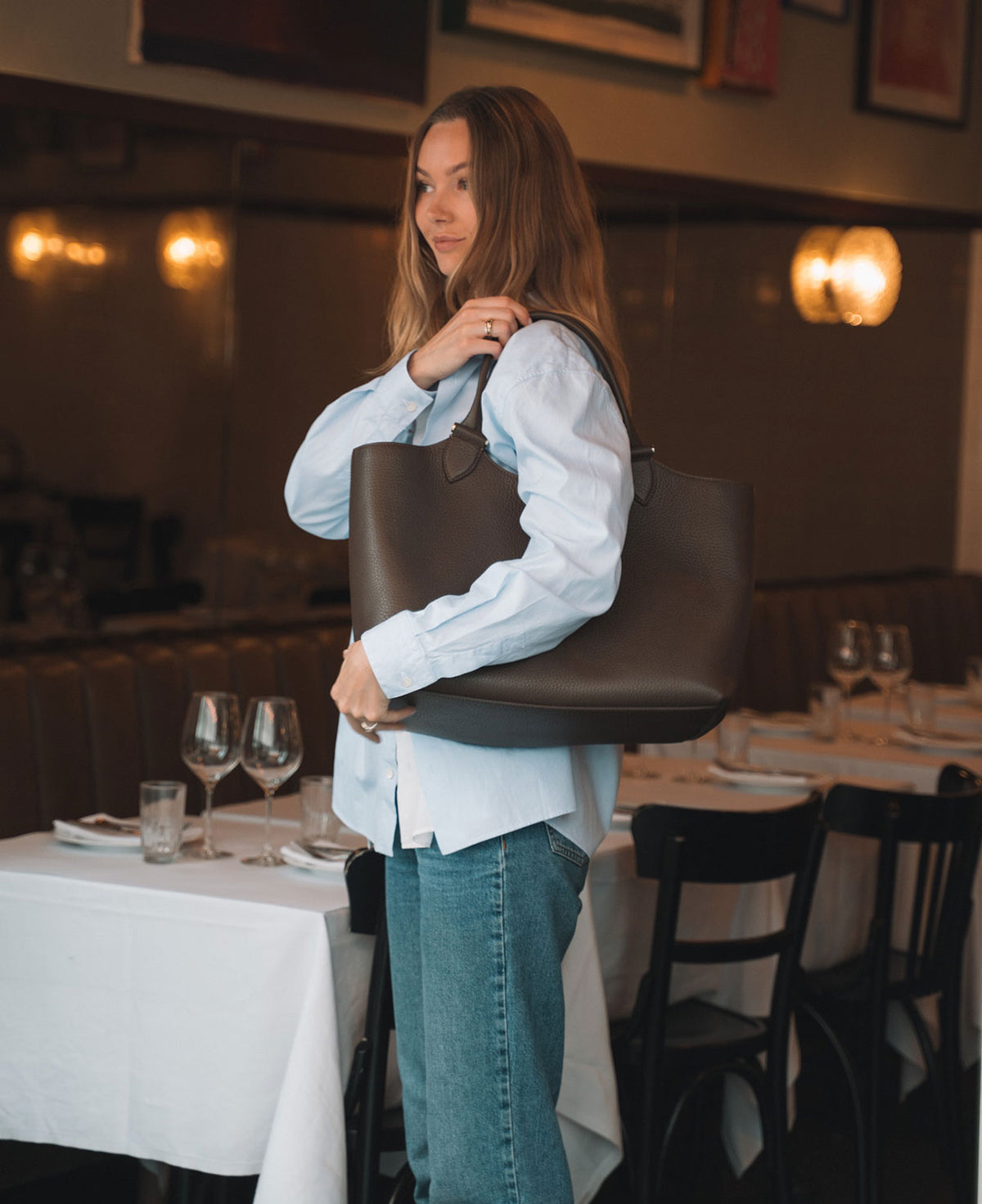 ELOUISE big tote - Mocha