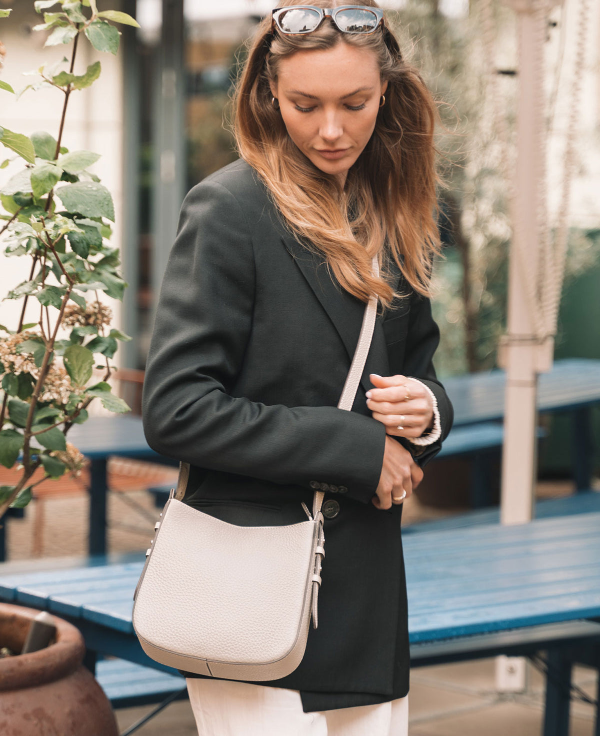 POPPY small hobo bag - Oat